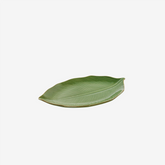 Travessa em cerâmica Botanic folha verde 38 cm