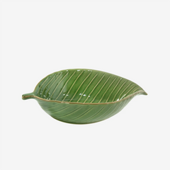 Bowl em cerâmica Botanic folha verde 23 cm