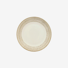 Prato raso em cerâmica Reative creme 26 cm
