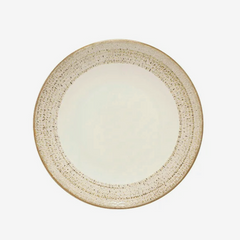 Prato para sobremesa em cerâmica Reative creme 20 cm