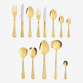 Faqueiro em inox Avalon Dourado 101 peças