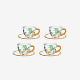 Jogo de xícaras para café de vidro Trancoso 100 ml 08 peças