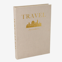 Livro caixa Jerusalém em MDF bege 34x25 cm