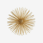 Enfeite ouriço em metal dourado 20x20 cm