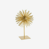 Enfeite ouriço em metal dourado 23x15 cm