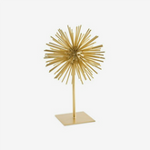 Enfeite ouriço em metal dourado 30x15 cm