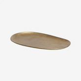Centro de mesa orgânico em metal ouro velho 42x26 cm