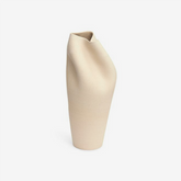 Vaso em cerâmica Fluire off white 19x48 cm
