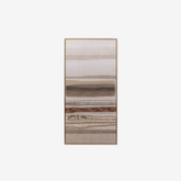 Quadro em linho e PS Horizonte bege 50x100 cm