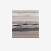 Quadro texturizado em canvas e PS céu de inverno bege 120x118 cm
