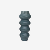 Vaso em cerâmica Loop azul 14x35 cm