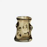 Vaso em vidro Bolhas fumê 17x21 cm