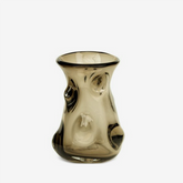 Vaso em vidro Bolhas fumê 21x24 cm