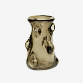 Vaso em vidro Bolhas fumê 22x29 cm