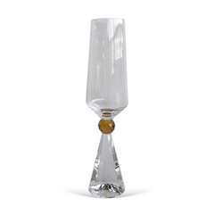 Jogo de taças para champanhe em vidro Diamond âmbar 305 ml 6 peças