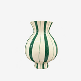Vaso em cerâmica Botânica off white e verde 21x28 cm
