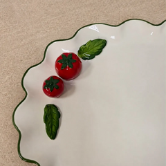 Bandeja oval em porcelana Tomates pomodoro 30 cm