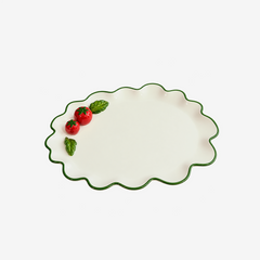Bandeja oval em porcelana Tomates pomodoro 30 cm