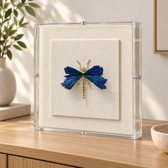 Quadro em acrílico Libélula azul 30x06 cm