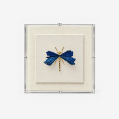 Quadro em acrílico Libélula azul 30x06 cm