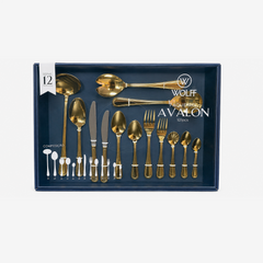 Faqueiro em inox Avalon Dourado 101 peças