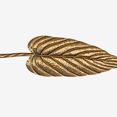 Centro de mesa de metal folha bronze IIII 91x25 cm