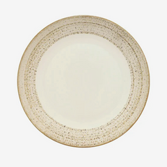 Prato raso em cerâmica Reative creme 26 cm