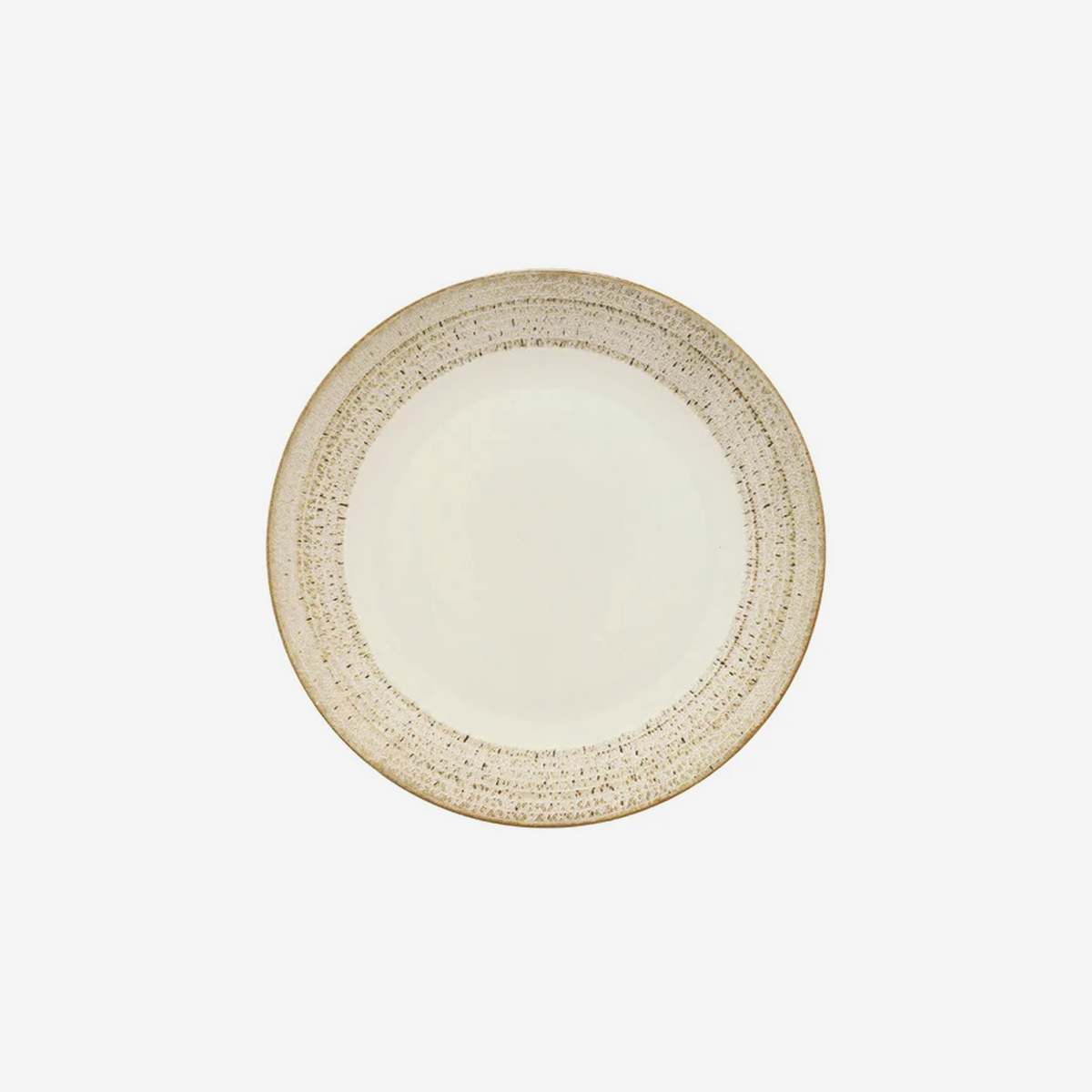 Prato raso em cerâmica Reative creme 26 cm