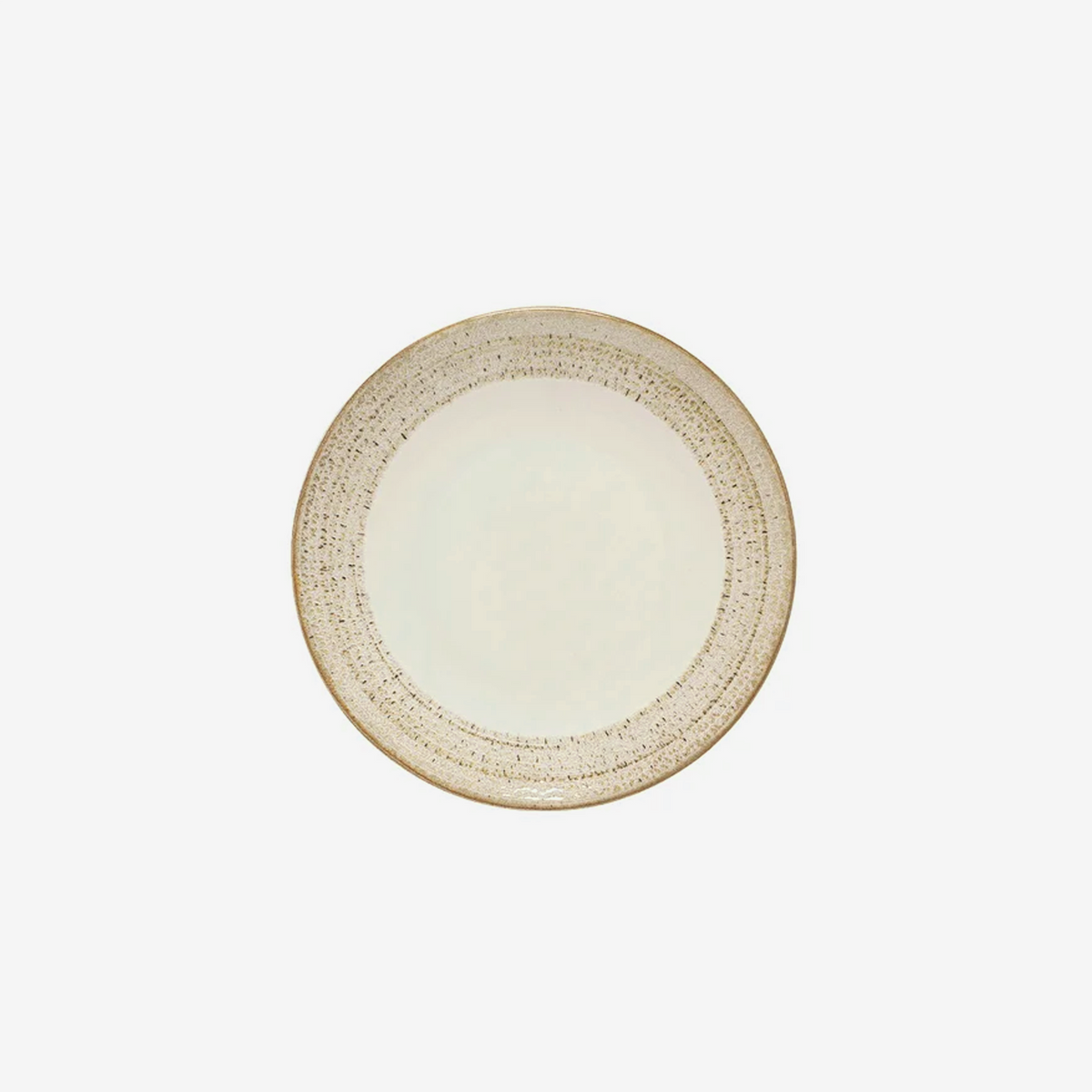 Prato para sobremesa em cerâmica Reative creme 20 cm