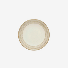 Prato para sobremesa em cerâmica Reative creme 20 cm