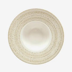 Prato para massa em cerâmica Reative creme 28 cm