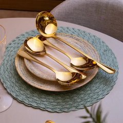Faqueiro em inox Avalon Dourado 101 peças