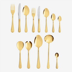 Faqueiro em inox Avalon Dourado 101 peças