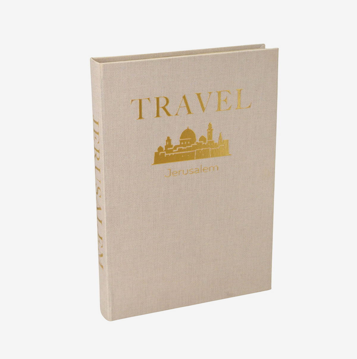 Livro caixa Jerusalém em MDF bege 34x25 cm