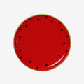 Prato raso em cerâmica melancia vermelho 23 cm
