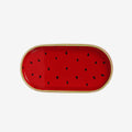 Bandeja oval melancia vermelha 24x12 cm