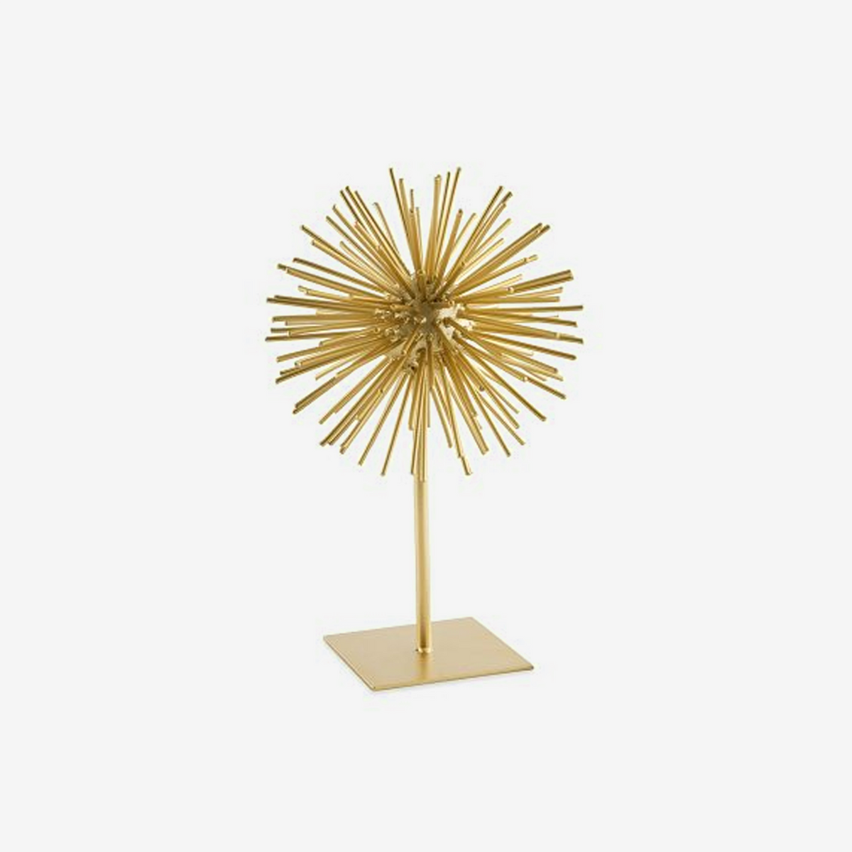 Enfeite ouriço em metal dourado 23x15 cm