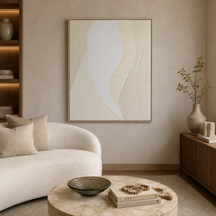 Quadro em Canvas geométrico II bege 80x110 cm
