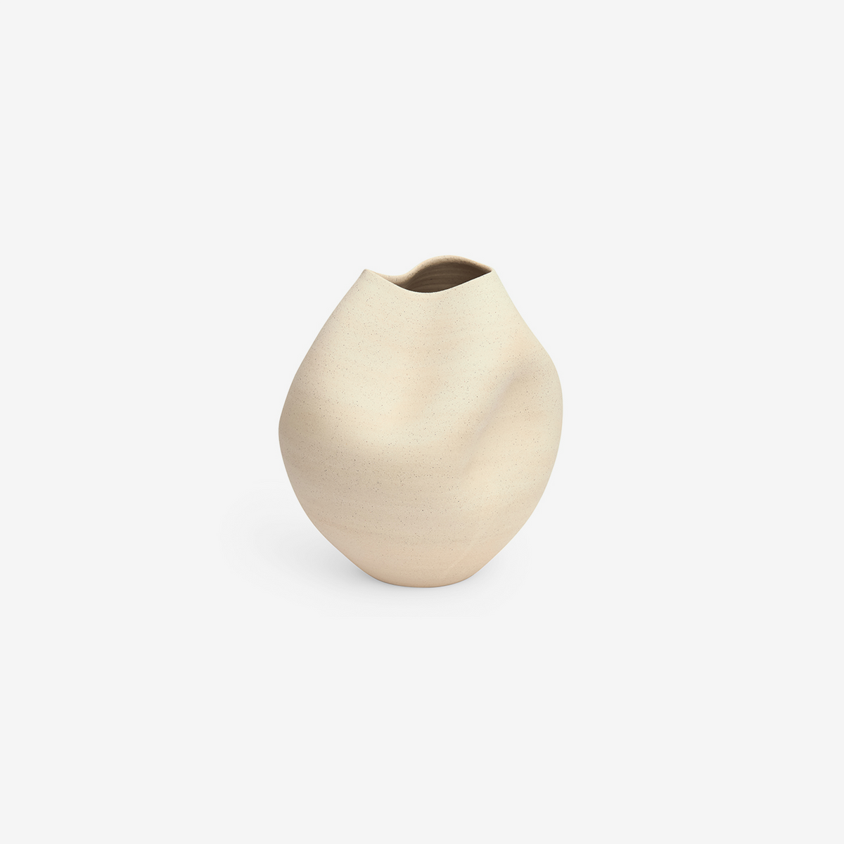 Vaso em cerâmica Fluire off white 26x32 cm