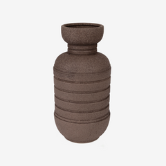 Vaso em cerâmica Bruta café 20x40 cm
