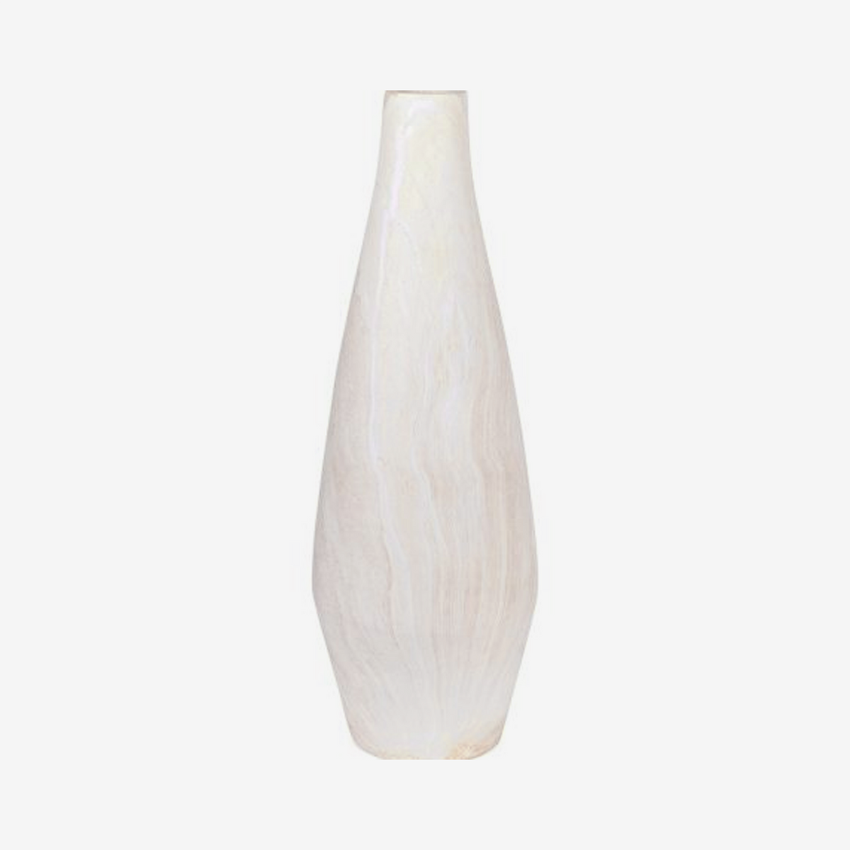 Vaso em fibra de vidro Alba off white 26x74 cm