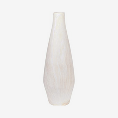 Vaso em fibra de vidro Alba off white 26x74 cm