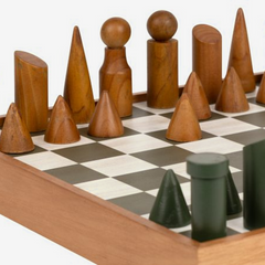 Jogo de Xadrez decorativo em madeira marrom 40 cm