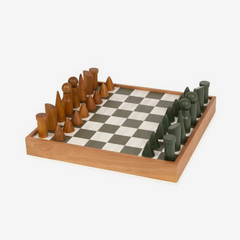 Jogo de Xadrez decorativo em madeira marrom 40 cm