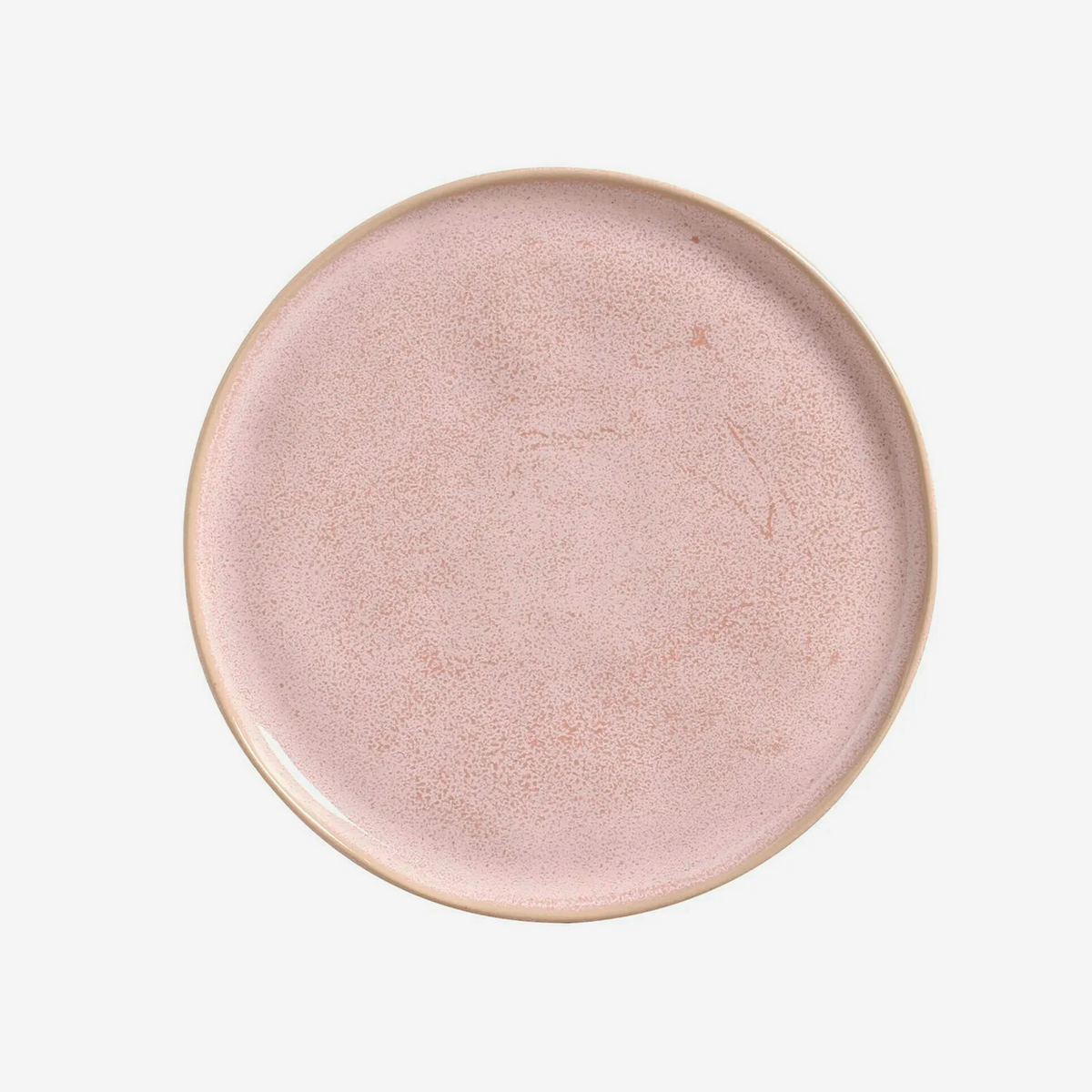 Prato raso em cerâmica Bio litchi rosa 27x02 cm