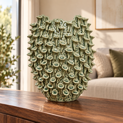 Vaso em cerâmica Botânico verde 32x22 cm