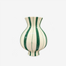 Vaso em cerâmica Botânica off white e verde 21x28 cm
