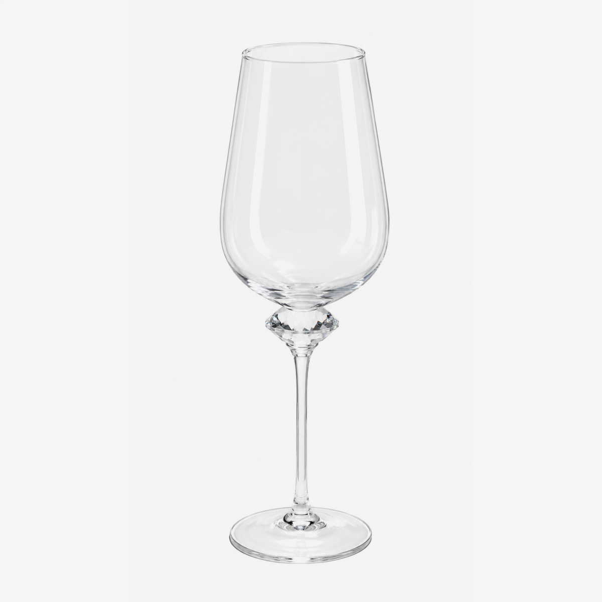 Jogo de taças para vinho em vidro Diamante