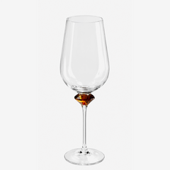 Jogo de taças para vinho em vidro Diamante âmbar 645 ml 6 peças