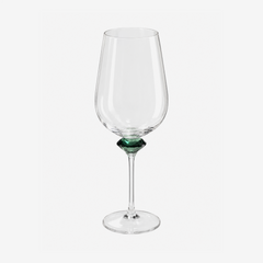 Jogo de taças para vinho em vidro Diamante verde 645 ml 6 peças